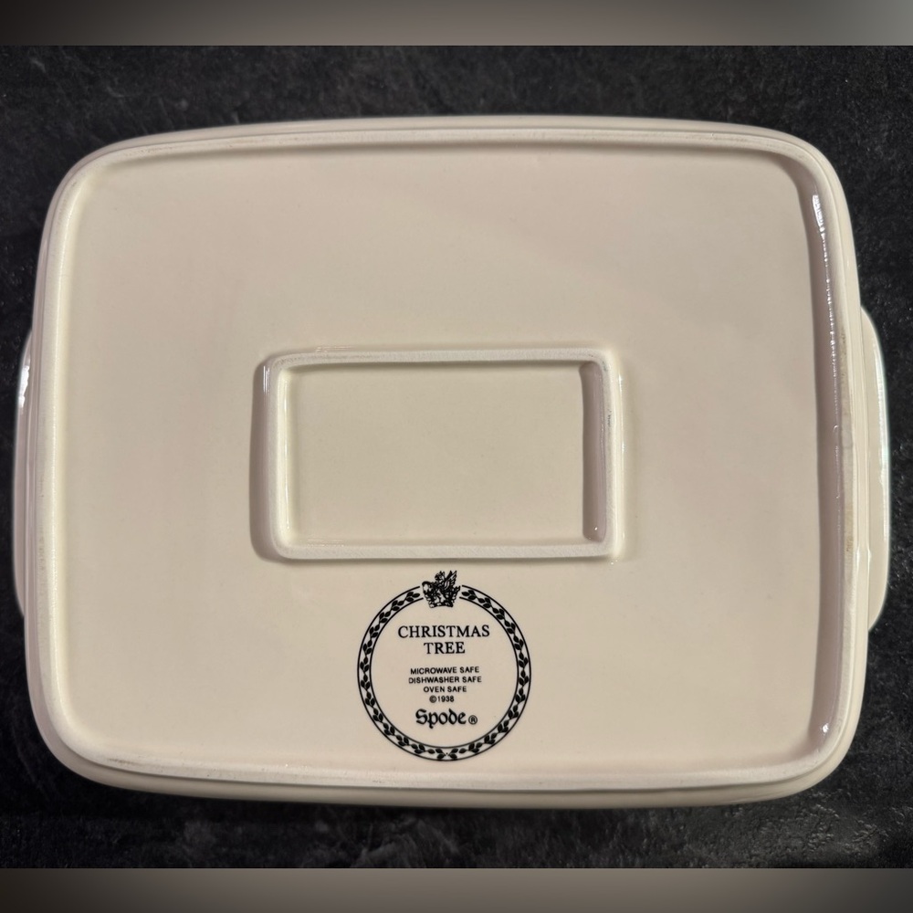 Spode Christmas Tree Rectangular Handled Dish - Picture 5 of 5